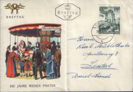 Austria- Envelope Occasionally 1966-200 Years Vienna Prater - Carnevale