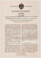 Original Patentschrift - Zusammenklappbares Taschen - Tintenfaß , 190 , Halvorsen & Larsen Ld In Christiania , Tinte !!! - Encriers