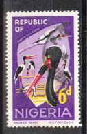 Nigeria   -   1965.  Cicogne.  Storks.  Stamps Whit A  Written " ......Maurice Fievet ".  Rare - Cigognes & échassiers