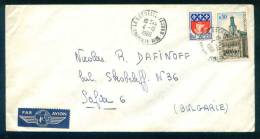 52973 Envelope  1968 PAR AVION SAILBOAT , HOTEL DE VILLE DE SAINT - QUENTIN France Frankreich Francia - Storia Postale