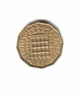 GREAT BRITAIN   3  PENCE  1964 (KM # 900) - F. 3 Pence