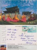 Pogoda, Costume, Dance, Buddhism, Culture, Used Jeonju Image / View Card, Korea As Scan - Corée Du Sud