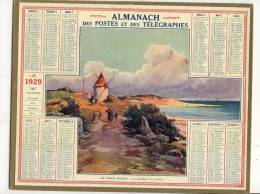 ALMANACH  DES POSTES ET DES TELEGRAPHES( 1929 )   Le Vieux Moulin La Cotiniere - Groot Formaat: 1921-40