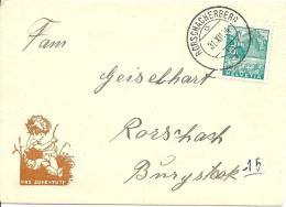 1934 Pro Juventuten "Damenbriefli" Ohne PJ Marke - Covers & Documents