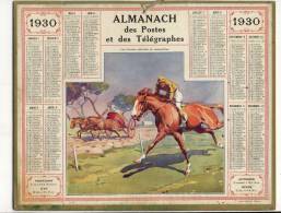 ALMANACH  DES POSTES ET DES TELEGRAPHES( 1930) Les Courses Autrefois Et Aujourd Hui - Big : 1921-40