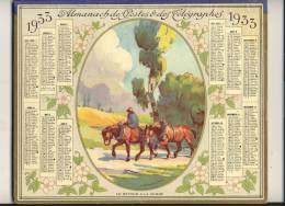 ALMANACH  DES POSTES ET DES TELEGRAPHES( 1933)    Le Retour A La Ferme - Grand Format : 1921-40