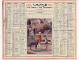 ALMANACH  DES POSTES ET DES TELEGRAPHES( 1933)  Les Trois Amis - Grossformat : 1921-40