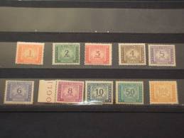 ITALIA - SEGNATASSE-1947/54 CIFRA L.1-2-3-4-5-6-8-10-50-100, Fil. Ruote Miste -  NUOVI(++) - Impuestos