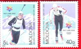 Moldova, Set 2 Stamps (complete Series), Winter Olympic Games Salt Lake City 2002 - Inverno2002: Salt Lake City