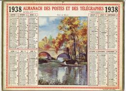 ALMANACH  DES POSTES ET DES TELEGRAPHES( 1938)  Pont De Moret - Grand Format : 1921-40