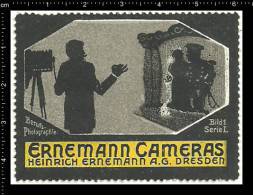 Old Original German Poster Stamp (advertising) Ernemann Cameras,photo Equipment,Fotografie,soldier,Soldat - Fotografie