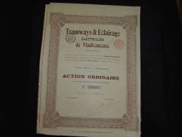 Action " Tramways Et Eclairages Electriques Du Vladicaucase " Russie Russia1900 Share " Streetcars Of Vladicaucase " - Russia