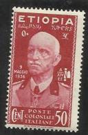 COLONIE ITALIANE ETIOPIA 1936 30 CENTESIMI MNH - Ethiopie