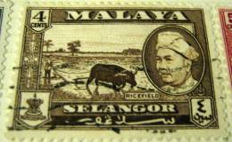 Selangor 1957 Ricefield 4c - Used - Malacca