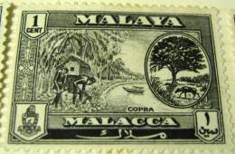Malacca 1960 Mousedeer Copra 1c - MH - Malacca