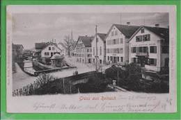 Gruss Aus Souvenir De Reinach Animée Animierte Pont Brücke Dos Précurseur 1903 Edit. Math. Kleis. - AG Aargau