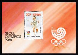 Kenya MNH Scott #462 Souvenir Sheet 30sh Lawn Tennis - 1988 Summer Olympics Seoul - Kenia (1963-...)