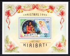 Kiribati MNH Scott #617 Souvenir Sheet $3 Madonna And Child - Christmas 1993 - Kiribati (1979-...)