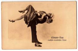 DANCE DANCERS ELMORE-DUO EXOTIC DANCE OLD POSTCARD - Danse