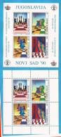 1990X  2443-50, BLOK 38-39  JUGOSLAVIJA SHESS  OLYMPICS  NOVI SAD  MNH - Blokken & Velletjes