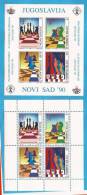 1990X  2443-50, BLOK 38-39  JUGOSLAVIJA SHESS  OLYMPICS  NOVI SAD  MNH - Blocks & Sheetlets