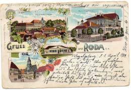 Gruss Aus Roda SA Logirhaus & Apotheke 1898 Postcard - Stadtroda