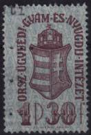 1944. Hungary, Ungarn, Hongrie - Revenue Stamp (lawyer Pension Salary Stamp) - 1p 30f - Fiscali