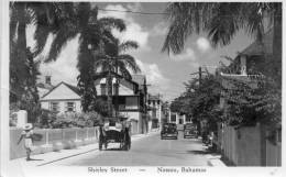 Nassau Bahmas Shirley Street & Cars Old Real Photo Postcard - Bahamas