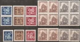 Boemia E Moravia 1944 Nuovo** - Yv.112/14 + 119"= + 119/20 Quartina - Unused Stamps