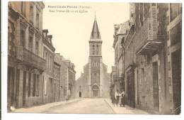 86 -  NEUVILLE-de-POITOU  - Rue Victor-Hugo Et L´Eglise -  Petite Animation - Neuville En Poitou