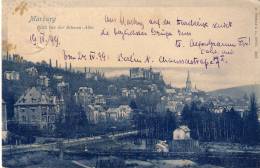 CPA . .MARBURG.. BLICK VON DER SCHWAN -ALLEE..  AVRIL 1899...BE. - Marburg