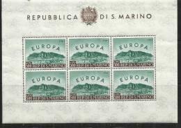 SAN MARINO 1961 EUROPA FOGLIETTO BLOCK SOUVENIR SHEET MNH - Blocs-feuillets