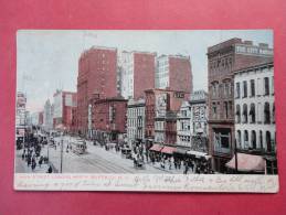 - New York > Buffalo  Main Street With Trollies  1907 Cancel- -- - -   -----   --ref 674 - Buffalo