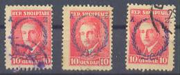 Albania 10Q Carmin Perforation 11 1/2 Mi#154B 1927 USED - Albania