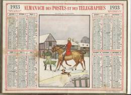 ALMANACH  DES POSTES ET DES TELEGRAPHES( 1933)    Retour De Promenade - Big : 1921-40