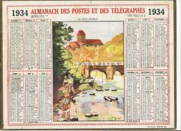 ALMANACH  DES POSTES ET DES TELEGRAPHES( 1934)    Le Petit  Pecheur - Formato Grande : 1921-40