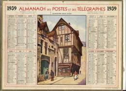 ALMANACH  DES POSTES ET DES TELEGRAPHES( 1939)   Maisons Du Vieux Rouen - Grand Format : 1921-40