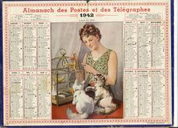 ALMANACH  DES POSTES ET DES TELEGRAPHES( 1942)  L Amie Des Betes - Tamaño Grande : 1941-60
