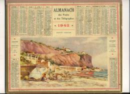 ALMANACH  DES POSTES ET DES TELEGRAPHES( 1942)   MENTON  Garavan - Formato Grande : 1941-60