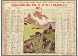 ALMANACH  DES POSTES ET DES TELEGRAPHES( 1942)  Le Chevrier - Groot Formaat: 1941-60