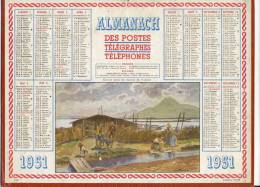 ALMANACH  DES POSTES ET DES TELEGRAPHES( 1951)   Chasse Dans Les Marais En Tunisie - Big : 1941-60