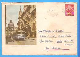 Bucharest. Bus, ROMANIA Postal Stationery Cover 1960. - Bus