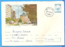 Bucharest. Bus, ROMANIA Postal Stationery Cover 1963. - Bussen