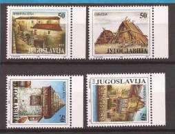 1993X  2641-44  JUGOSLAVIJA  HOUSES. Museum Exhibits - Nuevos