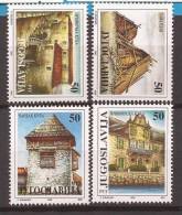 1993X  2641-44  JUGOSLAVIJA  HOUSES. Museum Exhibits MNH - Unused Stamps