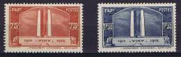 France: Yv  316-317, Mi 322-323 , Neuf Avec ( Ou Trace De) Charniere / MH - Unused Stamps