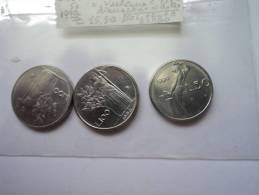 ITALIA  REPUBBLICA  -  100 LIRE 1990 MINERVA  E  50 LIRE 1990 VULCANO (DIAMETRO RIDOTTO) - 100 Lire