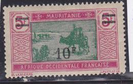 MAURITANIE N° 55 10F S 5F ROSE LILAS ET VERT NEUF AVEC CHARNIERE - Other & Unclassified