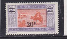 MAURITANIE N° 56 20F S 5F BLEU VIOLET ET ORANGE NEUF AVEC CHARNIERE - Other & Unclassified