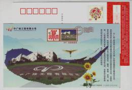 Complete Period Professional Service,egret Bird,CN11 China Nuclear Power Engineering Company Advert Pre-stamped Card - Atomo